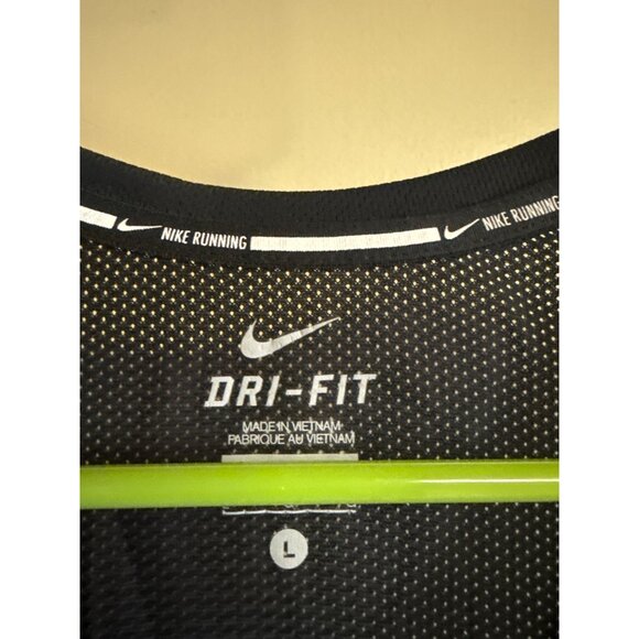 Nike Womens Black Dri-Fit Running T-Shirt Size L - Picture 3 of 11